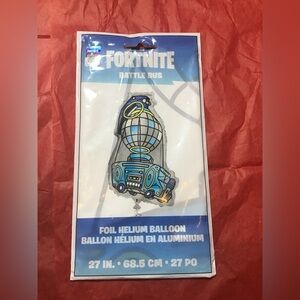 Fortnite battle bus foil helium balloon 27in -NEW